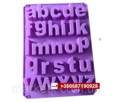 Пищевая силиконовая форма алфавит английский, буквы английские код 10620