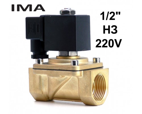 1/2 дюйма электромагнитный клапан нормально закрытый 220V для воды газа масла IMA