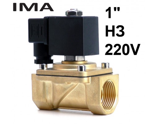 1 дюйм электромагнитный клапан нормально закрытый 220V для воды газа масла IMA