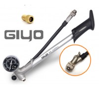 Оригинал! Вело насос для вилки Giyo GS-02D высокого давления велосипедный мини насос цвет серый