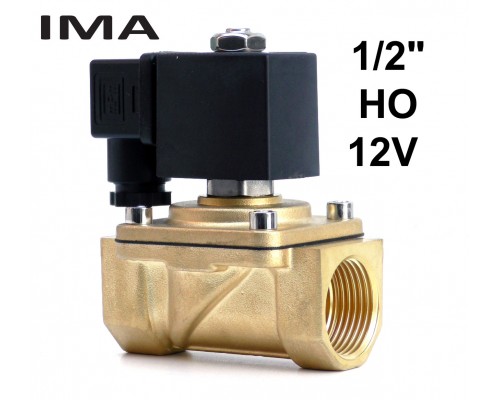 1/2 дюйма электромагнитный клапан нормально открытый 12V для воды газа масла IMA