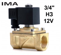 3/4 дюйма электромагнитный клапан нормально закрытый 12V для воды газа масла IMA