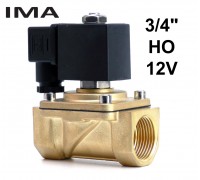 3/4 дюйма электромагнитный клапан нормально открытый 12V для воды газа масла IMA