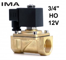 3/4 дюйма электромагнитный клапан нормально открытый 12V для воды газа масла IMA