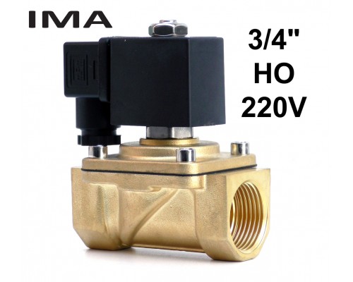 3/4 дюйма электромагнитный клапан нормально открытый 220V для воды газа масла IMA