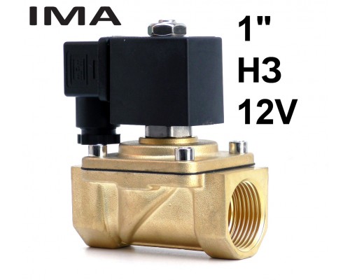 1 дюйм электромагнитный клапан нормально закрытый 12V для воды газа масла IMA