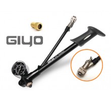 Оригинал! Вело насос для вилки Giyo GS-02D высокого давления велосипедный мини насос цвет черный