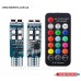 Кольорові габаритні вогні RGB Світлодіодні автомобільні лампи габаритів RGB LED T10 W5W + пульт