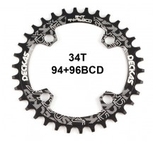 34Т 94+96BCD звезда круглая Deckas Narrow Wide для шатунов чёрная алюминий