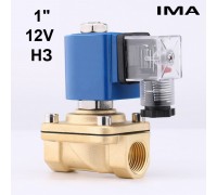 1 дюйма нормально закрытый 12V соленоидный электромагнитный клапан для воды газа масла IMA, код 11025