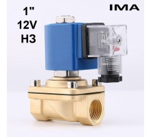 1 дюйма нормально закрытый 12V соленоидный электромагнитный клапан для воды газа масла IMA, код 11025