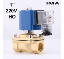 1 дюйм нормально открытый 220V соленоидный электромагнитный клапан для воды газа масла IMA, код 11026