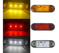 Белые 12-24 вольт яркие светодиодные лед габаритные огни на прицеп подсветка LED, код товара 11064