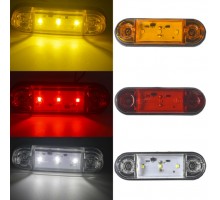 Белые 12-24 вольт яркие светодиодные лед габаритные огни на прицеп подсветка LED, код товара 11064