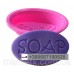Пищевая силиконовая форма овальная с текстом SOAP код 10041