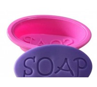 Пищевая силиконовая форма овальная с текстом SOAP код 10041