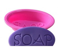 Пищевая силиконовая форма овальная с текстом SOAP код 10041