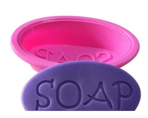 Пищевая силиконовая форма овальная с текстом SOAP код 10041