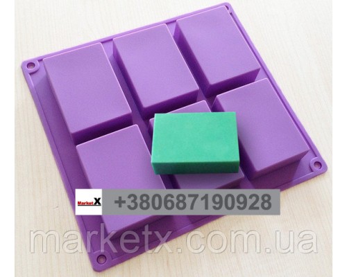 Пищевая силиконовая форма прямоугольная без узоров код 10545