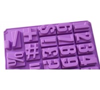 Пищевая силиконовая форма цифры и символы код 10592