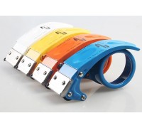 Жовтий диспенсер розмотувач для скотчу металевий 40-50мм PROSUN